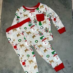 mudpie 9-12M Unisex Christmas Holiday Pajamas